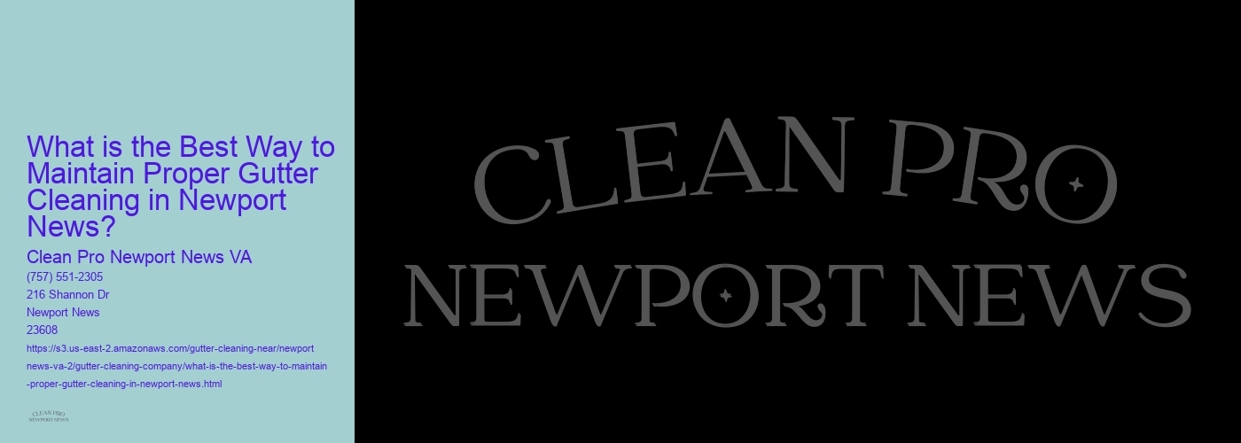 What is the Best Way to Maintain Proper Gutter Cleaning in Newport News? 